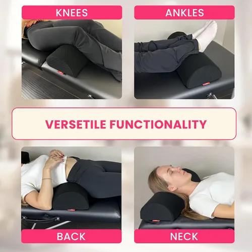 Miniatura 8 de Almohada para la cabeza + almohada de piernas + funda lavable Almohada curvada de espuma viscoelástica con soporte para cuello y espalda