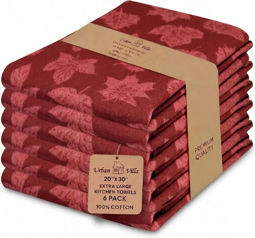 Miniatura 61 de Urban Villa Toallas de cocina 100% algodón, paquete de 6, altamente absorbentes, de secado rápido, súper suaves, de primera calidad, para cocina