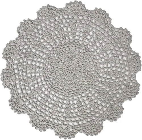 Miniatura 17 de Manteles individuales de encaje hechos a mano con flores de ganchillo, manteles individuales de cocina para platos de cocina
