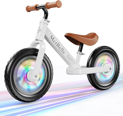 Miniatura 8 de MetBelle Toddler Balance Bike 1-3 Year Old,12" No Pedal Kids Indoor Outdoor Toy Bike 2-5 Years Old with Tool-Free Adjustments Seat, Lightweight