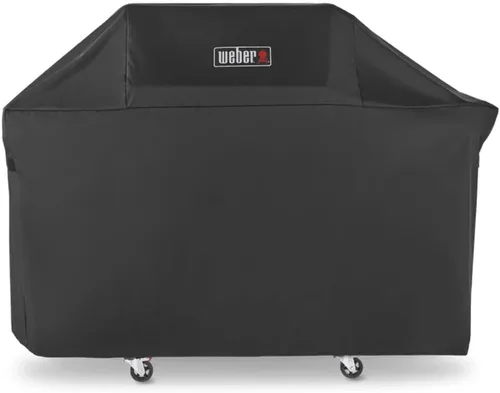 Miniatura 4 de Cubierta de parrilla al aire libre Weber Premium, resistente al agua, compatible con parrillas de gas Weber Genesis serie 300, negra