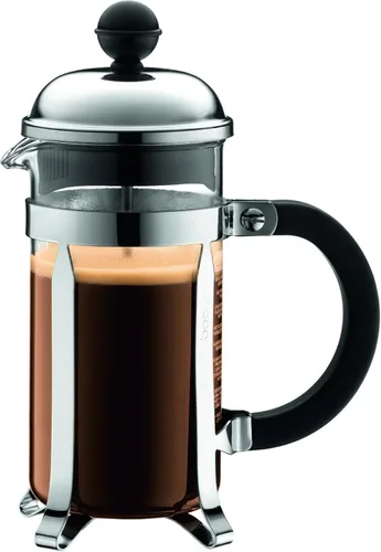 Miniatura 12 de Bodum 51oz Cafetera de prensa francesa Chambord, vidrio borosilicato resistente al calor, acero inoxidable pulido – Fabricado en Portugal Cromo