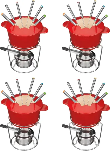 Miniatura 3 de Cuisinart Juego de fondue de hierro fundido de 13 piezas, crema, 10 pulgadas