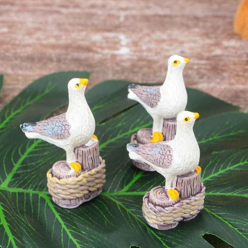 Miniatura 7 de Juego de 12 figuras de resina en miniatura para decoración de paisaje, escultura pequeña, adorno de escritorio para oficina en casa, 1.57 x 0.62 x