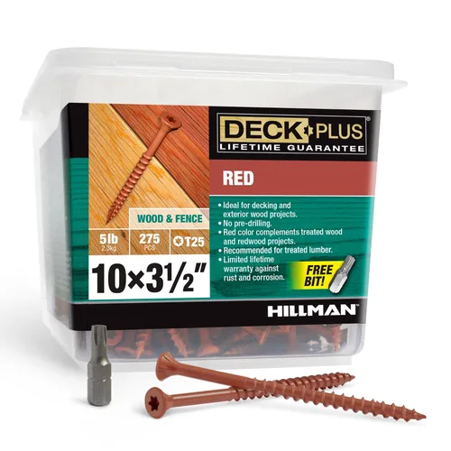 Miniatura 64 de Deck Plus Tornillos para Madera Exterior y Cercas con Revestimiento Epoxi de 2-1/2 Pulgadas #10 x 2-1/2" Torx/Star Drive Incluido Rosca Gruesa, Verde