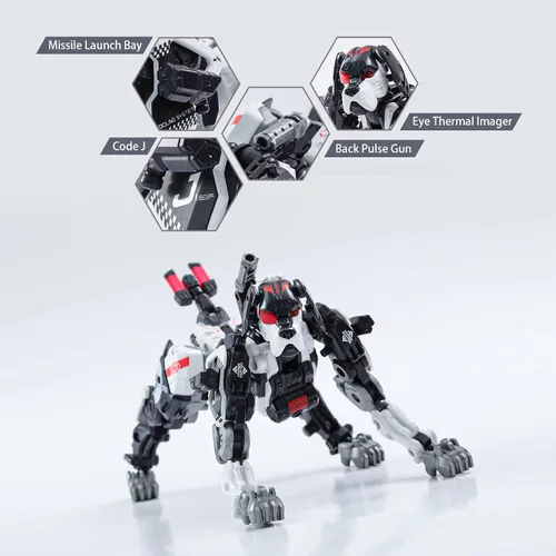 Miniatura 5 de 52TOYS Beastbox BB-51C Jawliet - Figura de acción de juguete de deformación, juguetes de conversión en mecha y cubo, regalo perfecto de fiesta