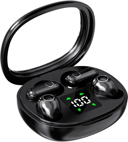 Auriculares inalámbricos con Bluetooth, tamaño pequeño, auriculares invisibles, set de auriculares para dormir y deporte, 2 pares, diseño mini y