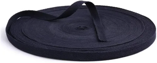 Miniatura 20 de Cinta de sarga de algodón de 54 yardas de 3/8 pulgadas de ancho (0.394 in) de ancho, cinta de sarga en espiga para manualidades, costura, ropa