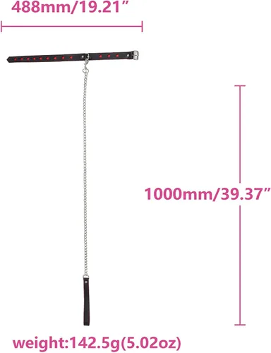 Miniatura 6 de Collar de cuero para mujer, gargantilla de piel de vaca y correa para mujer
