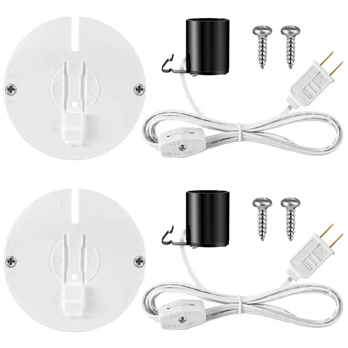Miniatura 9 de Meonum Kit de Luz de Repuesto para Molde Soplado, Kit de Cable de Luz Individual E27 E26 con Interruptor Fusible Enchufe, para Decoraciones de Casa