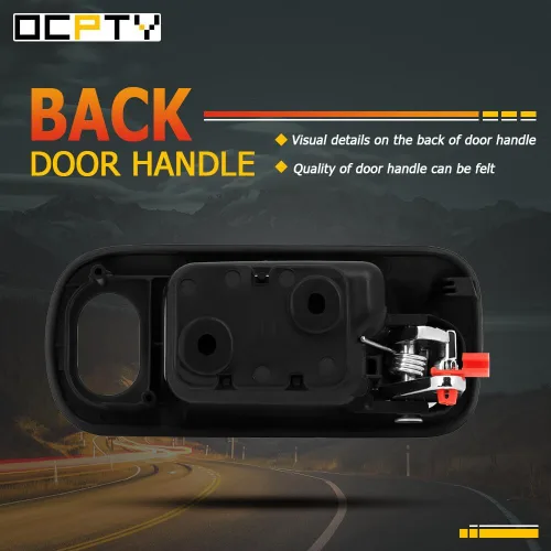 Miniatura 6 de OCPTY Manija de puerta interior del lado izquierdo del conductor delantero negro cromado para Honda Civic 2001-2005