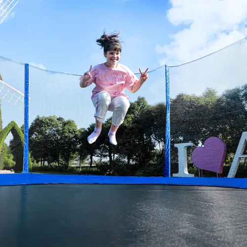 Miniatura 6 de JUPA Trampolín de 8 pies, 10 pies, 12 pies, 14 pies, vagabundo para exteriores con red de cierre, trampolín de 410 libras para niños, trampolín