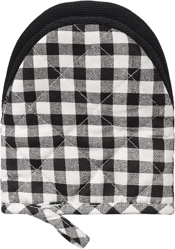 Miniatura 6 de Guantes cortos para horno, resistentes al calor, 500 °F, guantes de cocina con agarre de silicona, antideslizantes para hornear, parrilla, barbacoa