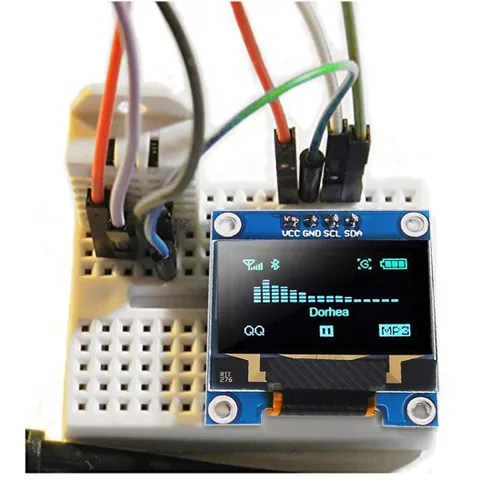 Miniatura 6 de 6 piezas 0,96 pulgadas módulo de pantalla OLED 128 x 64 I2C pantalla 0,96 pulgadas 12864 módulo OLED azul módulo de pantalla OLED IIC serie Amarillo