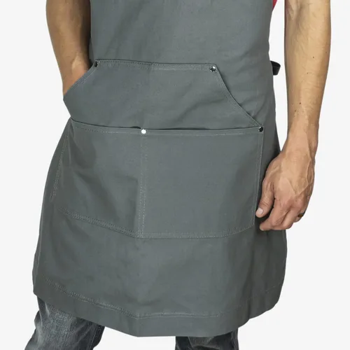 Miniatura 4 de Chef Pomodoro Delantal de chef para hombre y mujer, delantal de cocina con bolsillos y correas ajustables para el cuello, delantal de cocina 100%