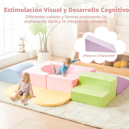 Miniatura 5 de IFNOW Juguetes de Escalada para Niños Pequeños de Interiores, Juego de 7 Piezas de Bloques de Escalada de Espuma para Niños Pequeños, Escalada