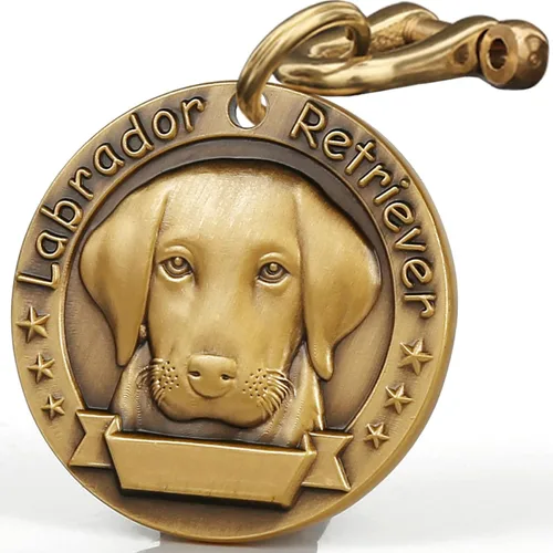 Miniatura 34 de Etiqueta de perro retro de cobre puro tridimensional con estampado de mascotas en relieve, etiquetas personalizadas para mascotas, etiquetas