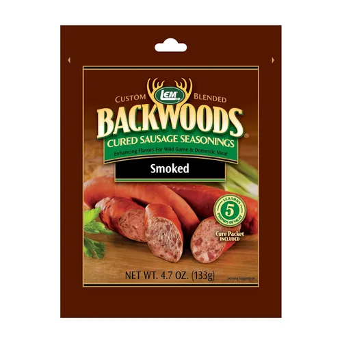 Miniatura 13 de LEM Products Backwoods Bratwurst – Salchicha curada con condimento, ideal para caza silvestre y carne doméstica, sazona hasta 25 libras de carne