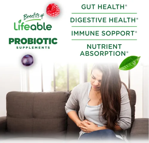 Miniatura 3 de Lifeable Probióticos sin azúcar con fibra prebiótica, suplemento de gomitas de sabor natural de gran sabor, masticable apto para dieta cetogénica