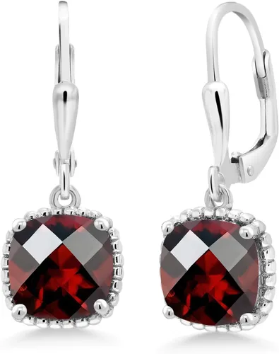 Miniatura 113 de Gem Stone King Aretes colgantes de plata de ley 925 de 0.315 pulgadas para mujer