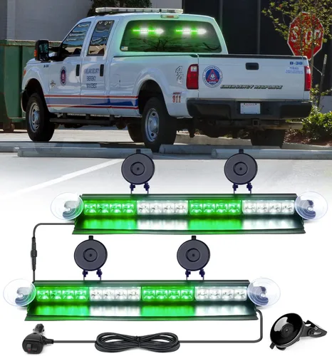 Miniatura 11 de Xprite Luces Estroboscópicas de Emergencia Ámbar para Tablero, Luz Intermitente Interior del Parabrisas con Ventosas para Camiones de Construcción