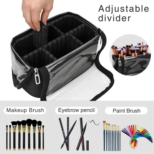 Miniatura 2 de Bolsa para brochas de maquillaje, soporte para brochas de maquillaje, taza de maquillaje de pie grande, estuche organizador de brochas de maquillaje