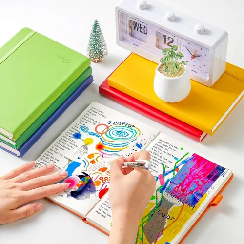 Miniatura 5 de feela Kit de Diario con Puntos, Cuaderno Planificador de Tapa Dura con Cuadrícula de Puntos para Principiantes Mujeres y Niñas, Toma de Notas