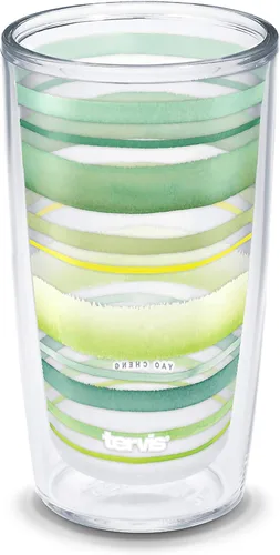 Miniatura 14 de Tervis Yao Cheng - Vaso aislado de doble pared de cristal verde hecho en Estados Unidos mantiene las bebidas frías y calientes, 16 onzas, 4