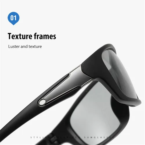 Miniatura 4 de Gafas de lectura fotocrómicas de transición para hombre, gafas de sol cuadradas de seguridad para hombre, gafas de sol cuadradas de moda anti rayos