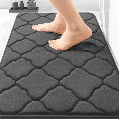 Miniatura 221 de OLANLY Alfombra de Baño de Espuma Viscoelástica de 24 x 16 pulgadas, Ultra Suave y Absorbente, Alfombras de Baño Antideslizantes, Cómodas, Lavables