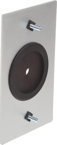 Miniatura 2 de C2G Legrand - Placa de pared para cable con ojales de goma, funciona como placa de pared de paso a través, aluminio cepillado, plata, 1 unidad, C2G