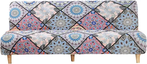 Miniatura 17 de Fundas de sofá sin brazos, elásticas de elastano, funda plegable para sofá cama, futón sin reposabrazos, protector de muebles para sala de estar