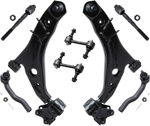 Miniatura 185 de Detroit Axle - Kit de brazos de control de extremo delantero de 8 piezas para Dodge Dakota 00-04, Durango 00-03, 4 brazos de control superior e