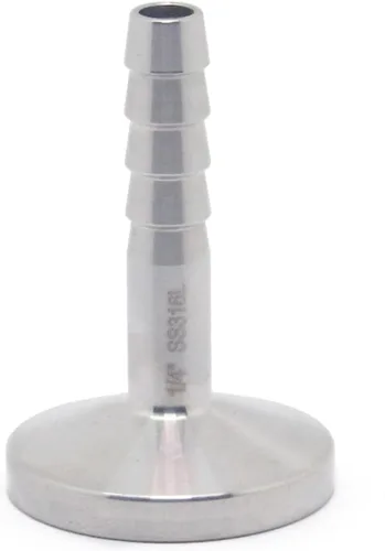 Miniatura 6 de Adaptador de púas de manguera de abrazadera triple SS316L de 3/4 "con brida 0.992 in manguera sanitaria accesorio de tubería