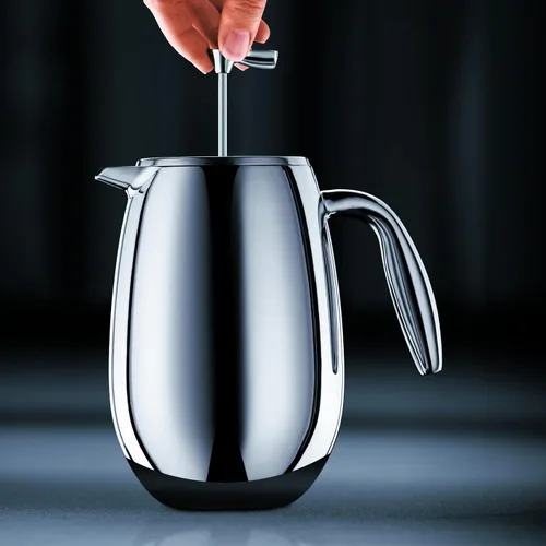 Miniatura 5 de Cafetera de prensa térmica Columbia para tazas de 6 oz de acero inoxidable, Plateado