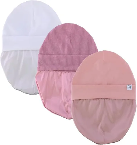 Miniatura 86 de Gorro de punto para recién nacido, para niños y niñas, con forro de satén sedoso, gorro para niños pequeños