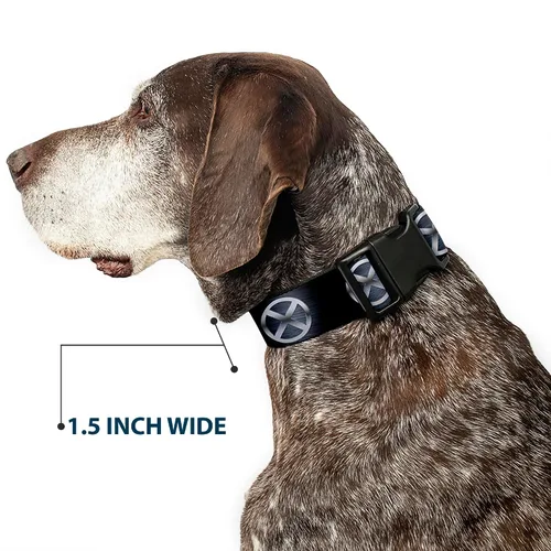 Miniatura 7 de Marvel Comics - Collar para mascotas, collar de perro con hebilla de plástico, X Men X Icon Black Silvers, 11 a 16.5 pulgadas, 1.0 pulgadas de ancho