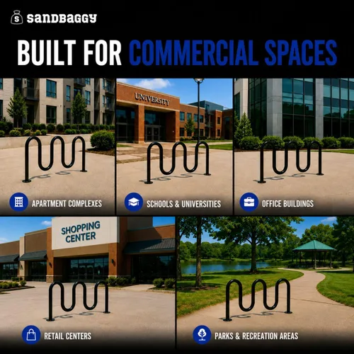 Miniatura 3 de Sandbaggy Portabicicletas comerciales - Acero galvanizado - Diseño antirrobo - En tierra, apartamentos, aceras, industrial