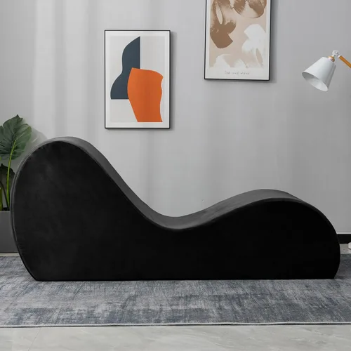 Miniatura 5 de Zenosyne Silla de yoga con funda lavable, bolsillos laterales, parte inferior antideslizante para dormitorio, silla de yoga para relajación