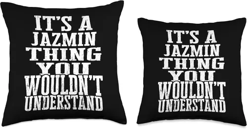 Miniatura 3 de Jazmin Matching Family Reunion T Shirt It's A Jazmin Thing Matching Family Reunion First Last Name Throw Pillow, 16x16, Multicolor