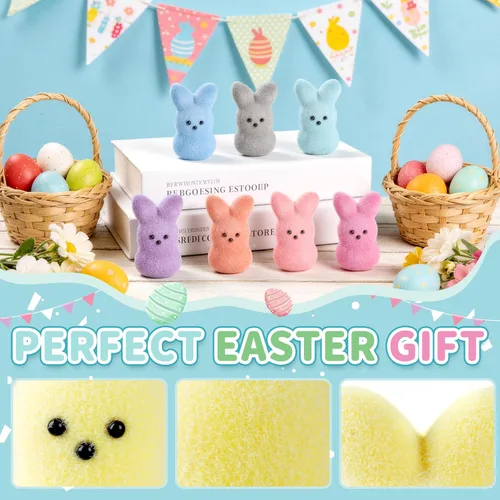 Miniatura 4 de Relleno de cesta de Pascua para niños, rellenos de huevos de Pascua, juguetes de conejo, regalos de Pascua para niños, recuerdos de fiesta para 12