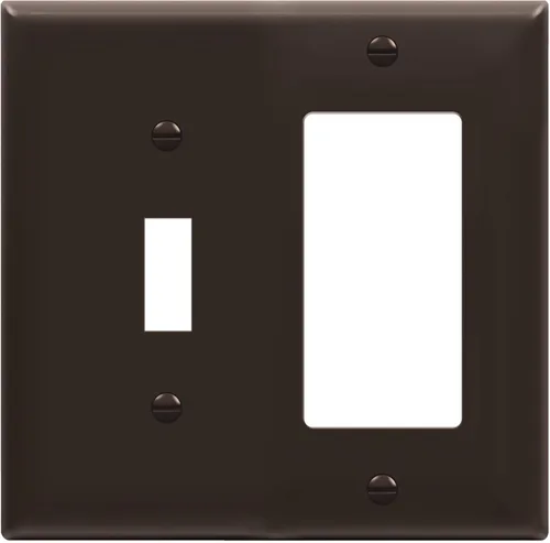 Miniatura 28 de ENERLITES - Placa de pared combinada de acero inoxidable para interruptor de palanca y decorativo, resistente a la corrosión, placa metálica de 2