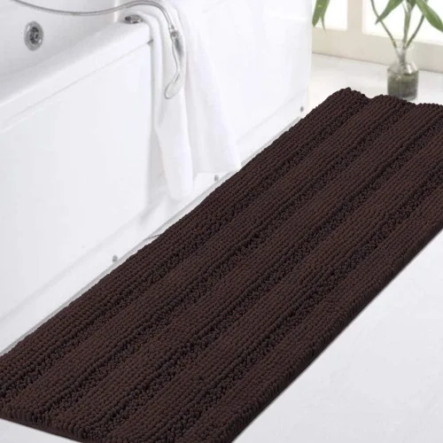 Miniatura 8 de Turquoize Alfombras de Baño de Chenilla Peludas Alfombra de Baño Antideslizante Gruesas Alfombras Peludas para Baño Chenilla Juego de Alfombra