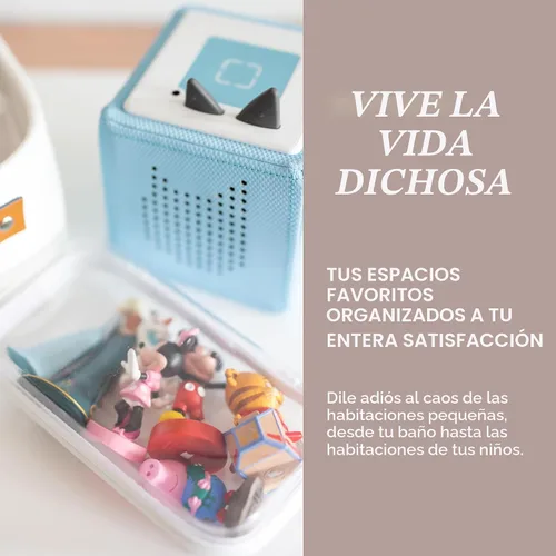 Miniatura 5 de Maple & Lark Bliss Bins - Estuche rígido transparente con cremallera para almacenamiento - Estuche de lápices de plástico transparente de grado