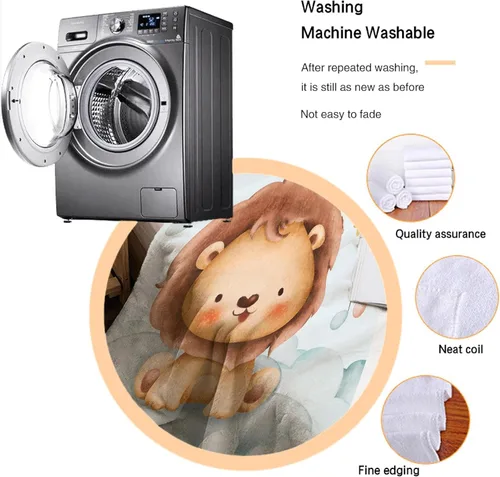 Miniatura 7 de Manta de bebé personalizada con nombre – Manta de león para niños pequeños, bebés, niños, ducha, recién nacidos – Cochecito de bebé, decoración