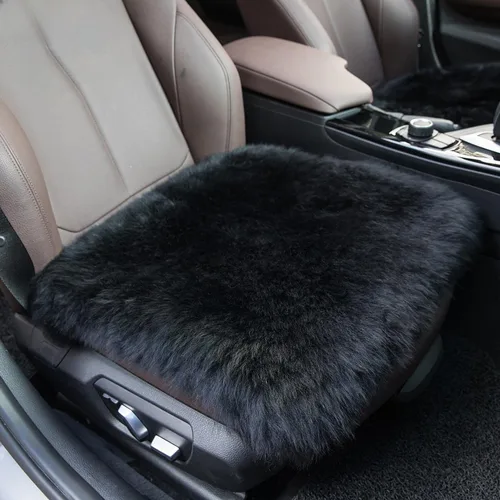 Calor Invernal: Funda Universal de Asiento de Piel de Oveja - Lana Natural, para Autos, Camiones, SUV y Furgonetas - Acompañante de Conducción
