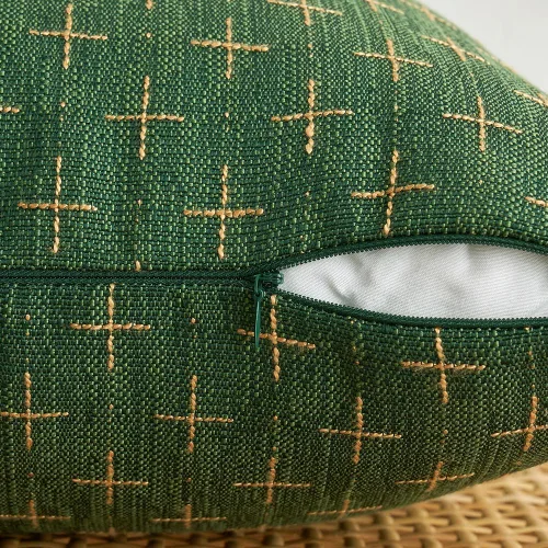 Miniatura 194 de MIULEE - Juego de 2 fundas de almohada decorativas de lino de arpillera navideñas, modernas, estilo campestre, rústicas, tejidas, con textura