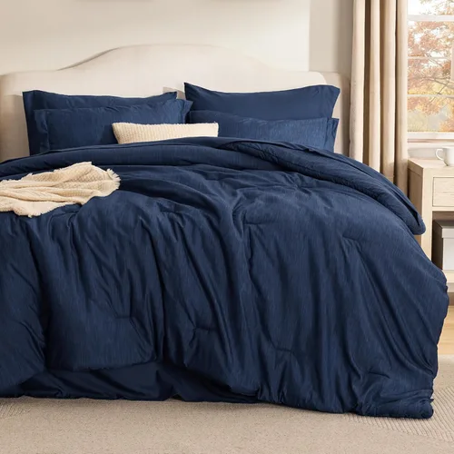 Miniatura 18 de Bedsure - Juego de edredón queen - Juego de ropa de cama refrescante y cálida, ropa de cama reversible gris claro para todas las estaciones, 3 03