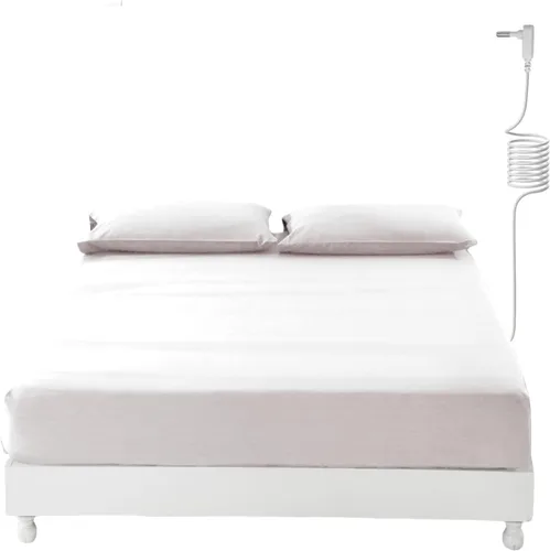 Grounding Sheets - Sábana bajera ajustable de 15 pulgadas de profundidad, tamaño individual XL con cordón de tierra, 90% algodón orgánico + 10%