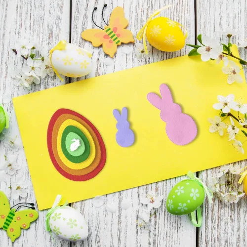 Miniatura 4 de ALIBBON 2 piezas de marco de huevo de conejo de Pascua troquelado para hacer tarjetas, troqueles de corte de Pascua, moldes de plantilla de metal